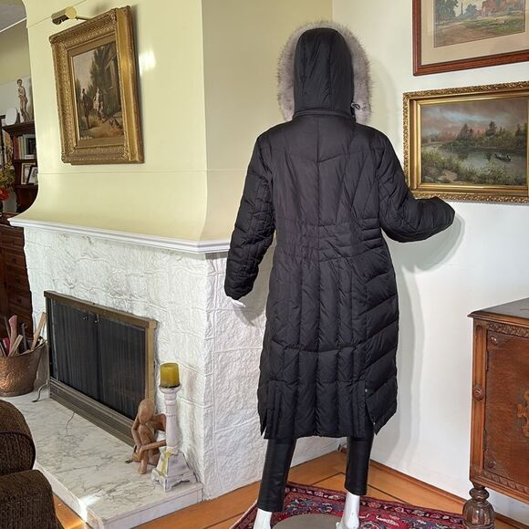 Anne Klein Down Filled Puffer Removable Hood Zippered Coat - Picture 5 of 17